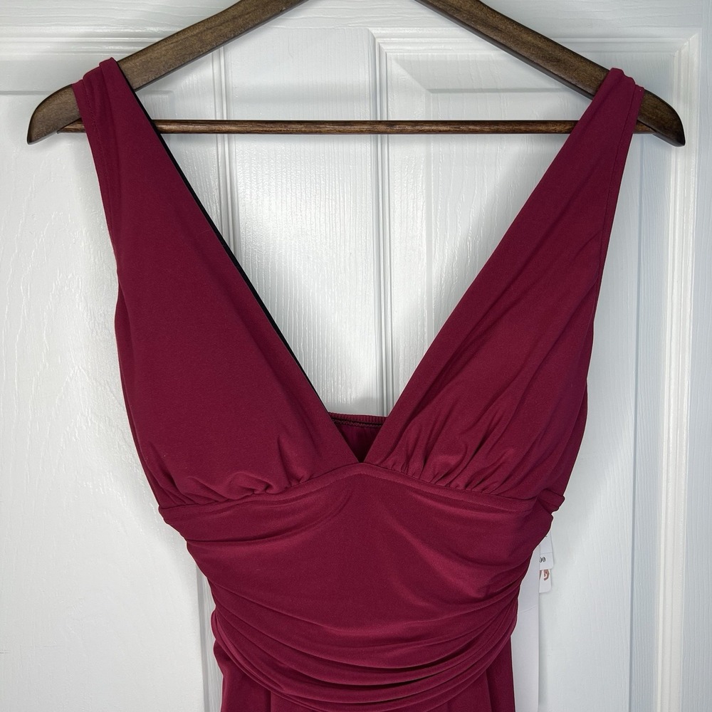 Magicsuit Maroon Size 10 Celine Convertible Swim Dress NWT - Picture 2 of 9